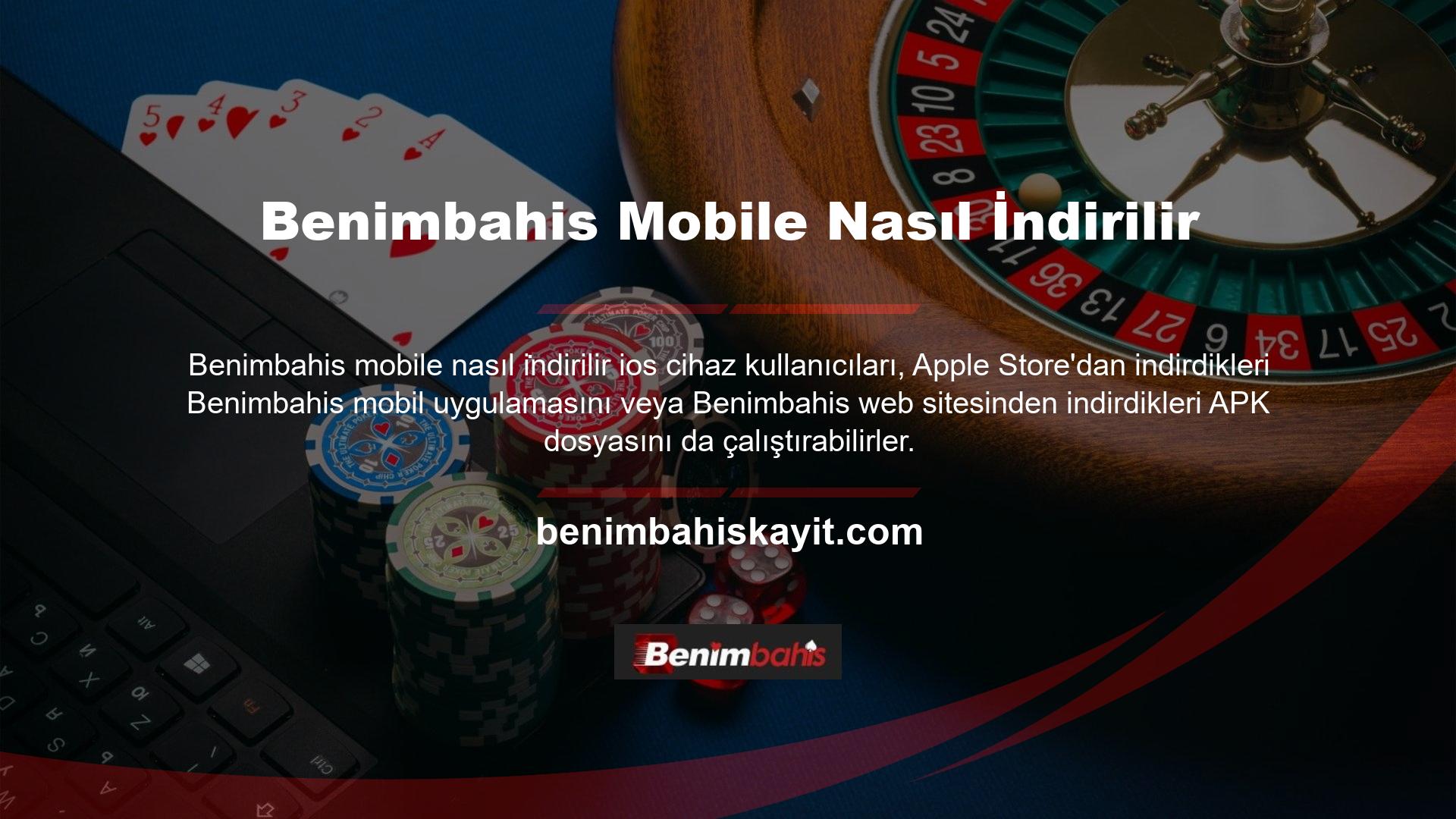 Benimbahis mobil uygulamasının iOS cihazlarda arayüzü akıcı ve oyuncular için kullanımı kolaydır